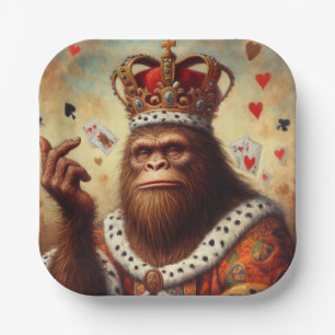 Bigfoot Queen of Hearts Paper Plates