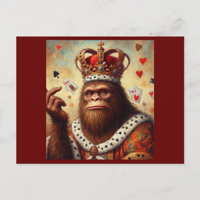 Bigfoot Queen of Hearts Postcard (Front)