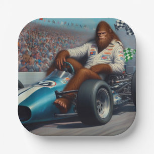 Bigfoot Racecar Paper Plates