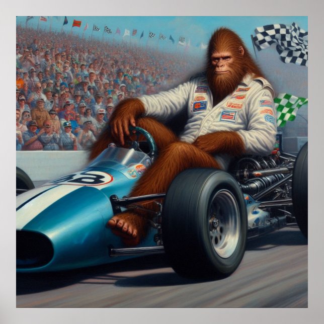Bigfoot Racecar Poster (Front)