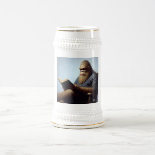 Bigfoot Reading Beer Stein
