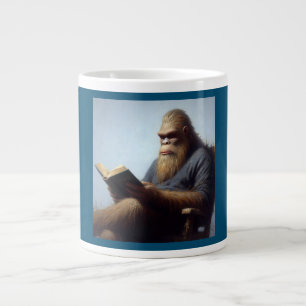 Bigfoot Reading Giant Coffee Mug