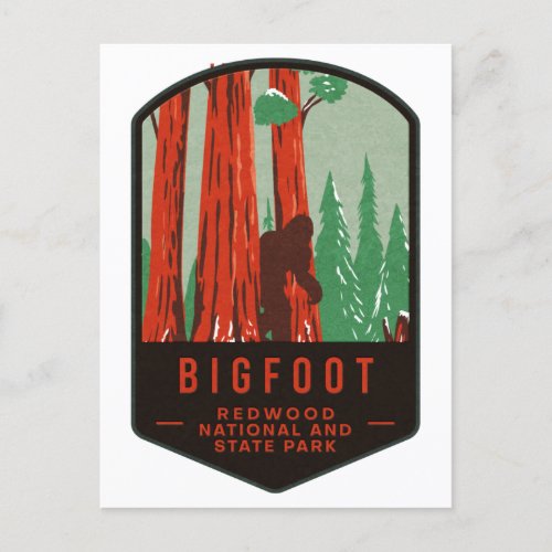 Bigfoot Redwood National Park Postcard