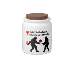 Bigfoot Remembers Valentine's Day Candy Jar