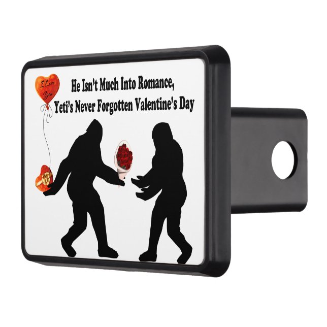 Bigfoot Remembers Valentine's Day Tow Hitch Cover (Left)