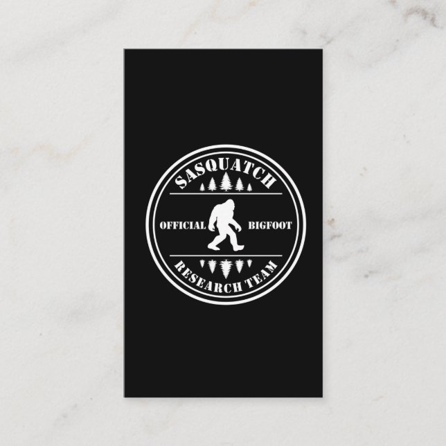 Bigfoot Research Team Finding Sasquatch Humor Business Card (Front)