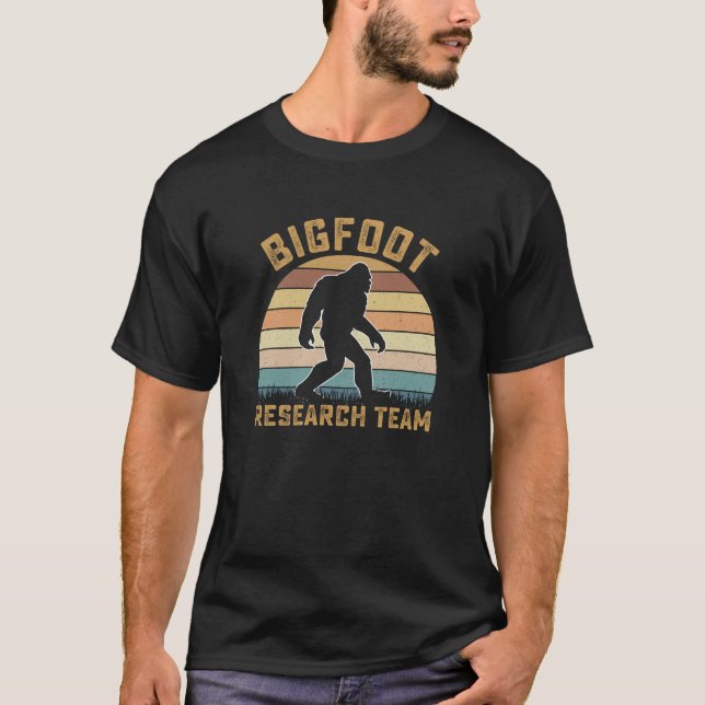Bigfoot research team funny father's day T-Shirt (Front)
