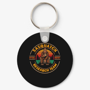 Bigfoot Research Team Retro Vintage Sasquatch Keychain