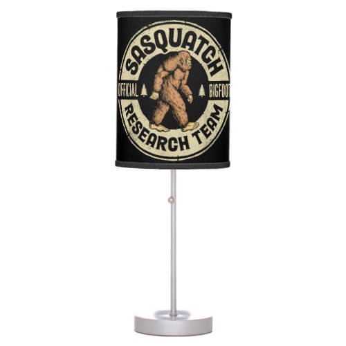 Bigfoot Research Team Retro Vintage Sasquatch Men  Table Lamp