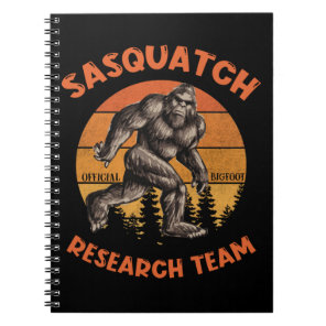 Bigfoot Research Team Retro Vintage Sasquatch Notebook