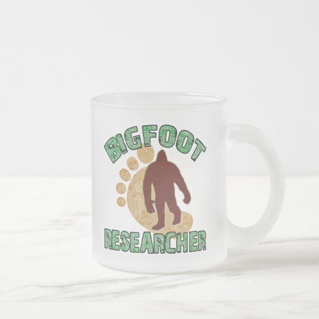 Bigfoot Researcher Frosted Glass Coffee Mug (Right)