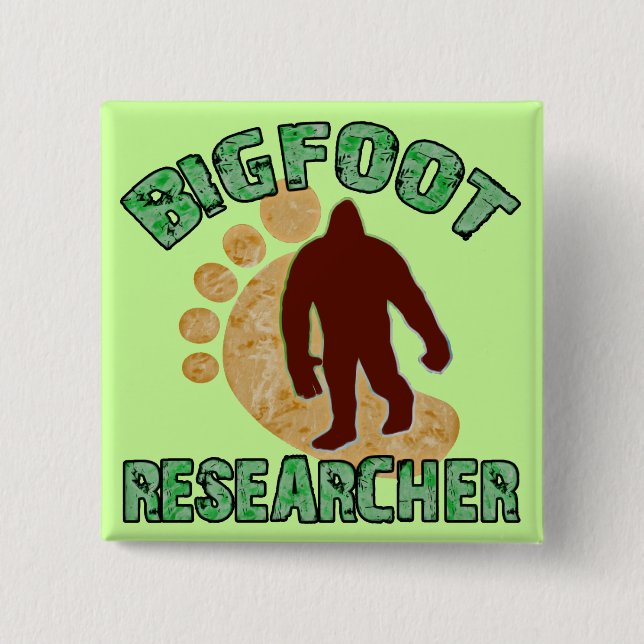 Bigfoot Researcher Pinback Button (Front)
