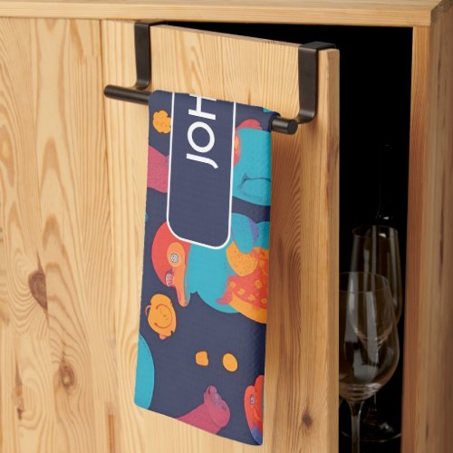 Bigfoot Retro Colorful Personalized Pattern Kitchen Towel