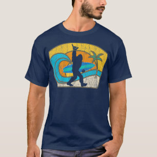 Bigfoot Retro Surfing Gift for Shaka Aloha Dude T-Shirt