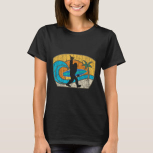 Bigfoot Retro Surfing Gift For Shaka Aloha Surfer T-Shirt