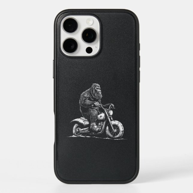 Bigfoot Riding A Motorcycle Bike Funny Sasquatch M Otterbox iPhone Case (Back)