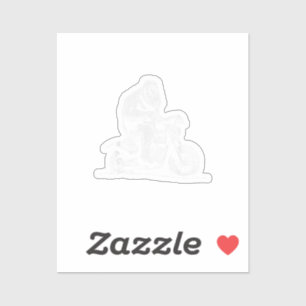 Bigfoot Riding A Motorcycle Bike Funny Sasquatch M Sticker