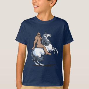 Bigfoot Riding a Unicorn T-Shirt