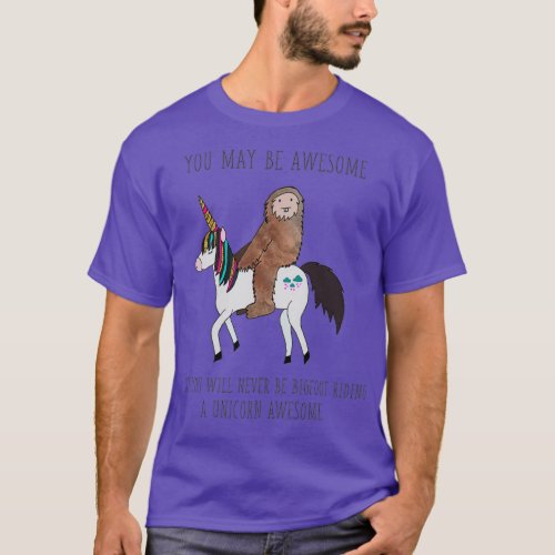 Bigfoot Riding a Unicorn T_Shirt