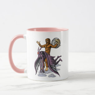 Bigfoot Riding Mothman Mug
