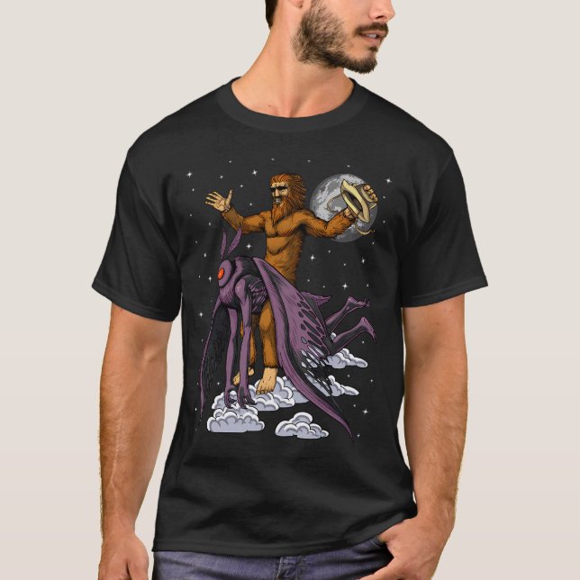 Bigfoot Riding Mothman T-Shirt (Front)