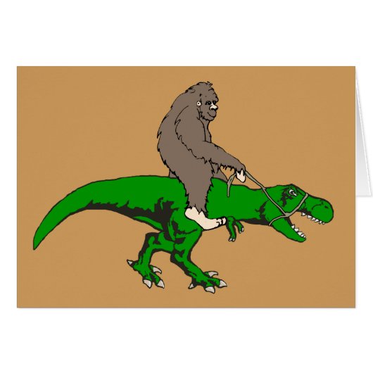 Bigfoot riding T Rex (Front Horizontal)