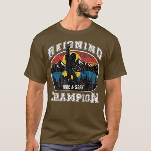 Bigfoot Rock And Roll Reigning Hide And Seek Champ T_Shirt