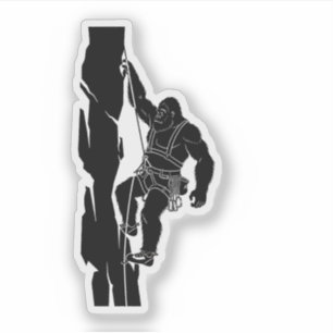 Bigfoot Rock climber Sticker