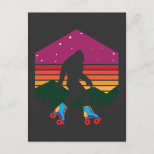 Bigfoot Rollerblade Rollerskate Skater Postcard