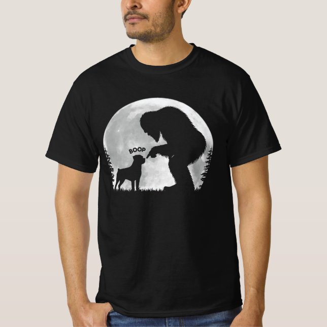 Bigfoot Rottweiler Boop T-Shirt (Front)