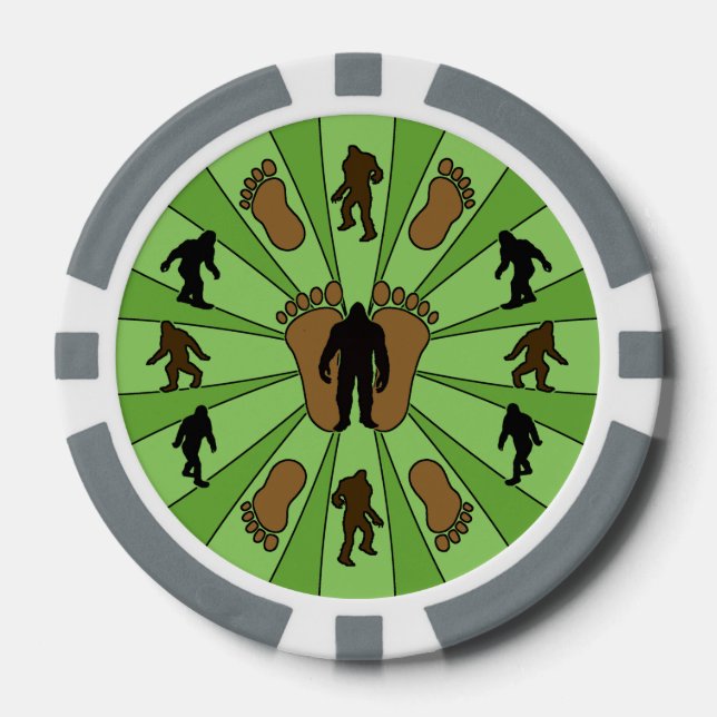 Bigfoot Round Poker Chips (Front)
