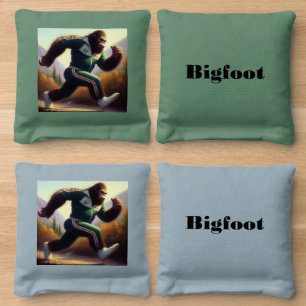 Bigfoot Running Cornhole Bags