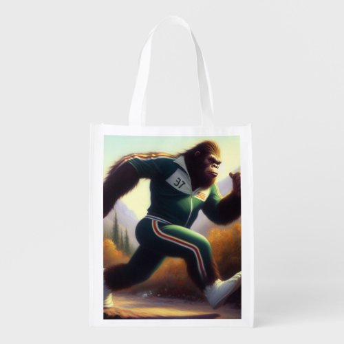 Bigfoot Running Grocery Bag