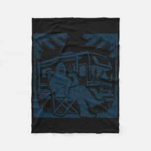 Bigfoot Rv Motorhome Camping Sasquatch Campervan Fleece Blanket