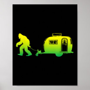 Bigfoot Rv Motorhome Camping Sasquatch Campervan G Poster