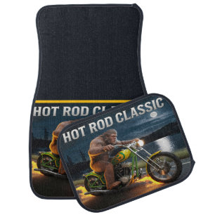 Bigfoot’s Blazing Midnight Adventure Car Floor Mat