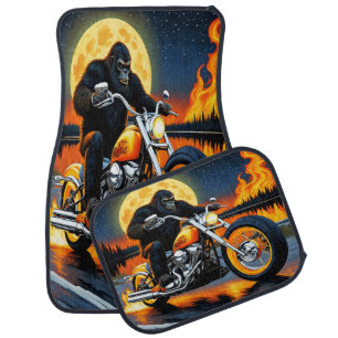 Bigfoot’s Fiery Wilderness Journey Car Floor Mat