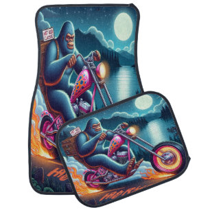 Bigfoot’s Night of Fire Car Floor Mat