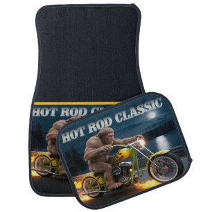 Bigfoot’s Wild Flaming Escape Car Floor Mat