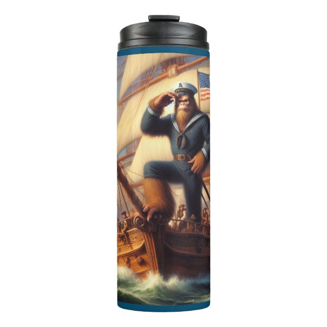 Bigfoot Sailor Thermal Tumbler (Front)