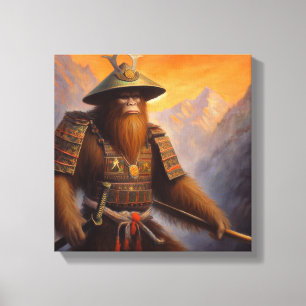 Bigfoot Samurai Canvas Print