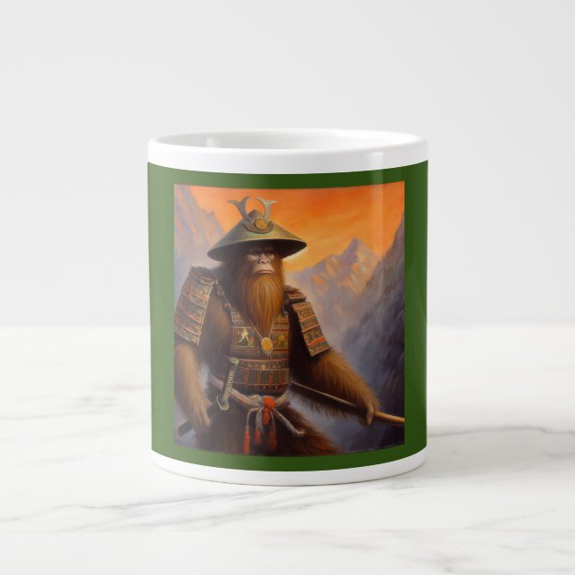 Bigfoot Samurai Giant Coffee Mug (Front)