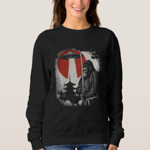 Bigfoot Samurai Japanese Sword Vintage Graphic Art Sweatshirt