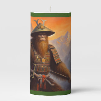 Bigfoot Samurai Pillar Candle