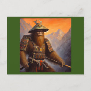 Bigfoot Samurai Postcard