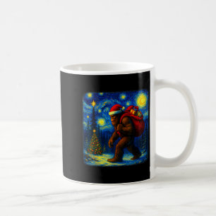 Bigfoot Santa Christmas Starry Night Sasquatch Van Coffee Mug