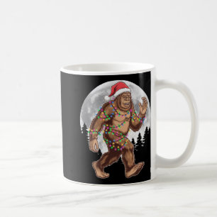 Bigfoot Santa Christmas Tree Lights Xmas Sasquatch Coffee Mug
