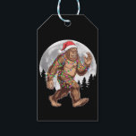 Bigfoot Santa Christmas Tree Lights Xmas Sasquatch Gift Tags<br><div class="desc">Bigfoot Santa Christmas Tree Lights Xmas Sasquatch</div>