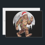 Bigfoot Santa Christmas Tree Lights Xmas Sasquatch Holiday Card<br><div class="desc">Bigfoot Santa Christmas Tree Lights Xmas Sasquatch</div>