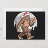 Bigfoot Santa Christmas Tree Lights Xmas Sasquatch